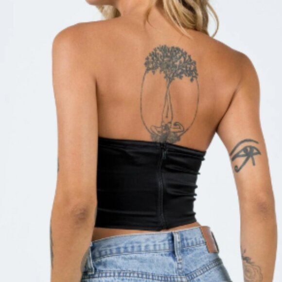 **NWT**PRINCESS POLLY Harto Lace Strapless Corset Top Black SIZE 4 - Picture 2 of 8